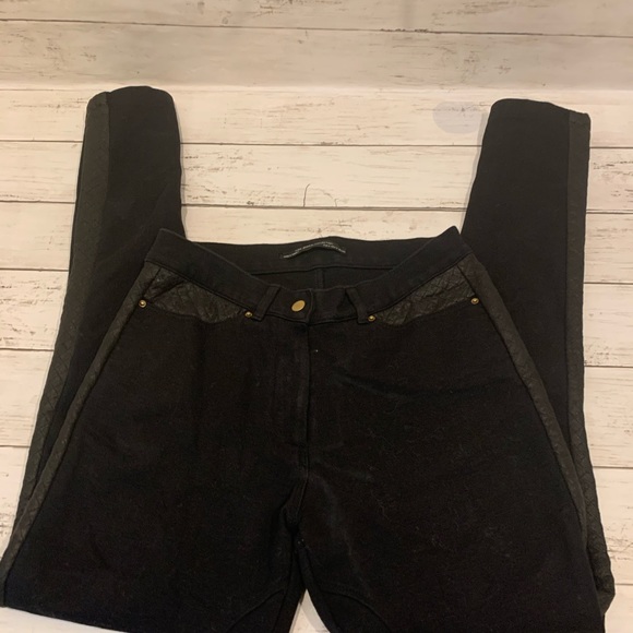 Zara black jeggings leggings with zipper medium - Picture 2 of 9